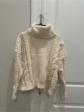 Madewell Cream Turtle Neck Sweater